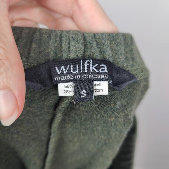 Wulfka Organic Cotton Pants‎ Womens Small Green Heather Made in Chicago - Picture 5 of 7